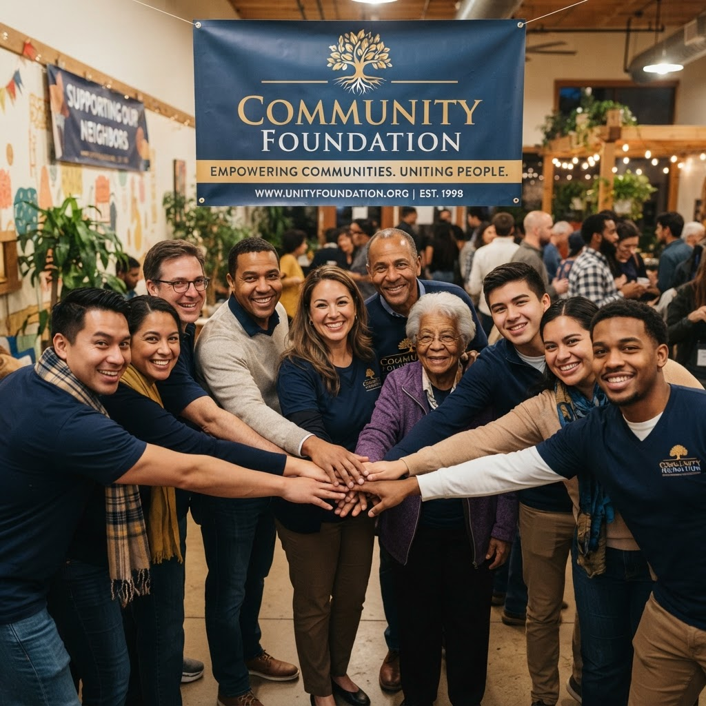 Community members coming together